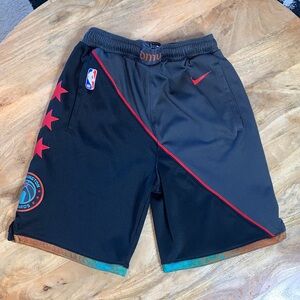 Boys Nike Black and Red Washington Wizards Shorts